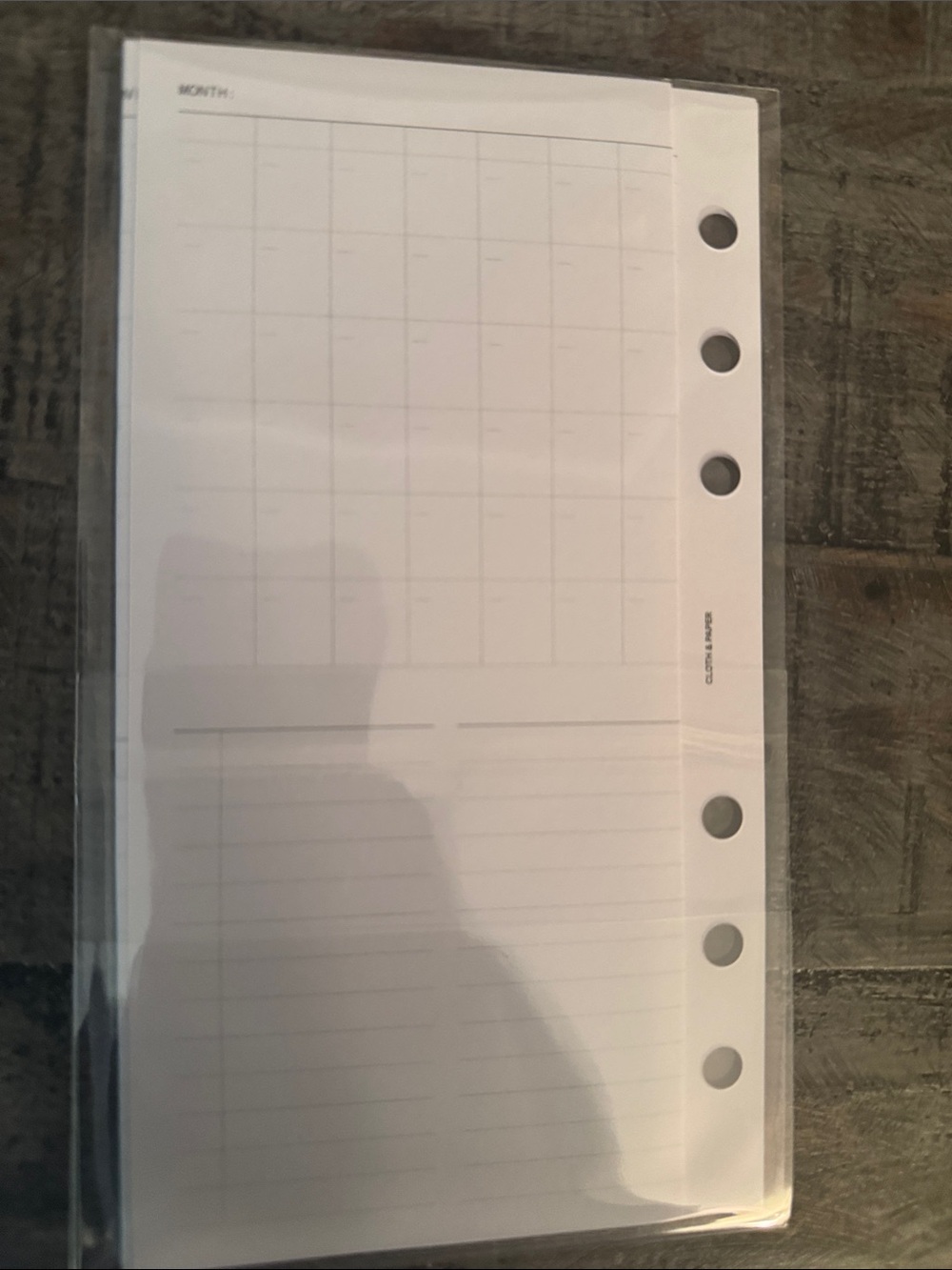 🏷️ NWT Cloth & Paper Foldout Month Insert | Personal Size - Picture 3 of 3